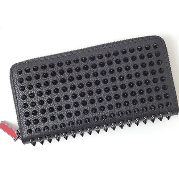 Christian Louboutin - EUC Spiked Full-Grain Leather Zip-Around Wallet - Picture 3 of 8